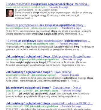 Tag rel author w wynikach wyszukiwania