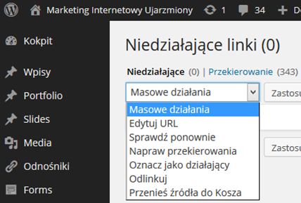 Usuwanie niedziałających linków